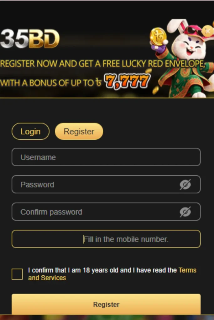 register and login