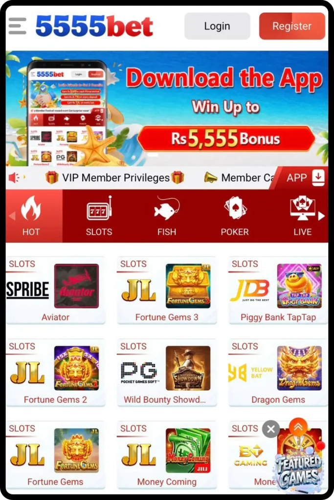 5555bet register
